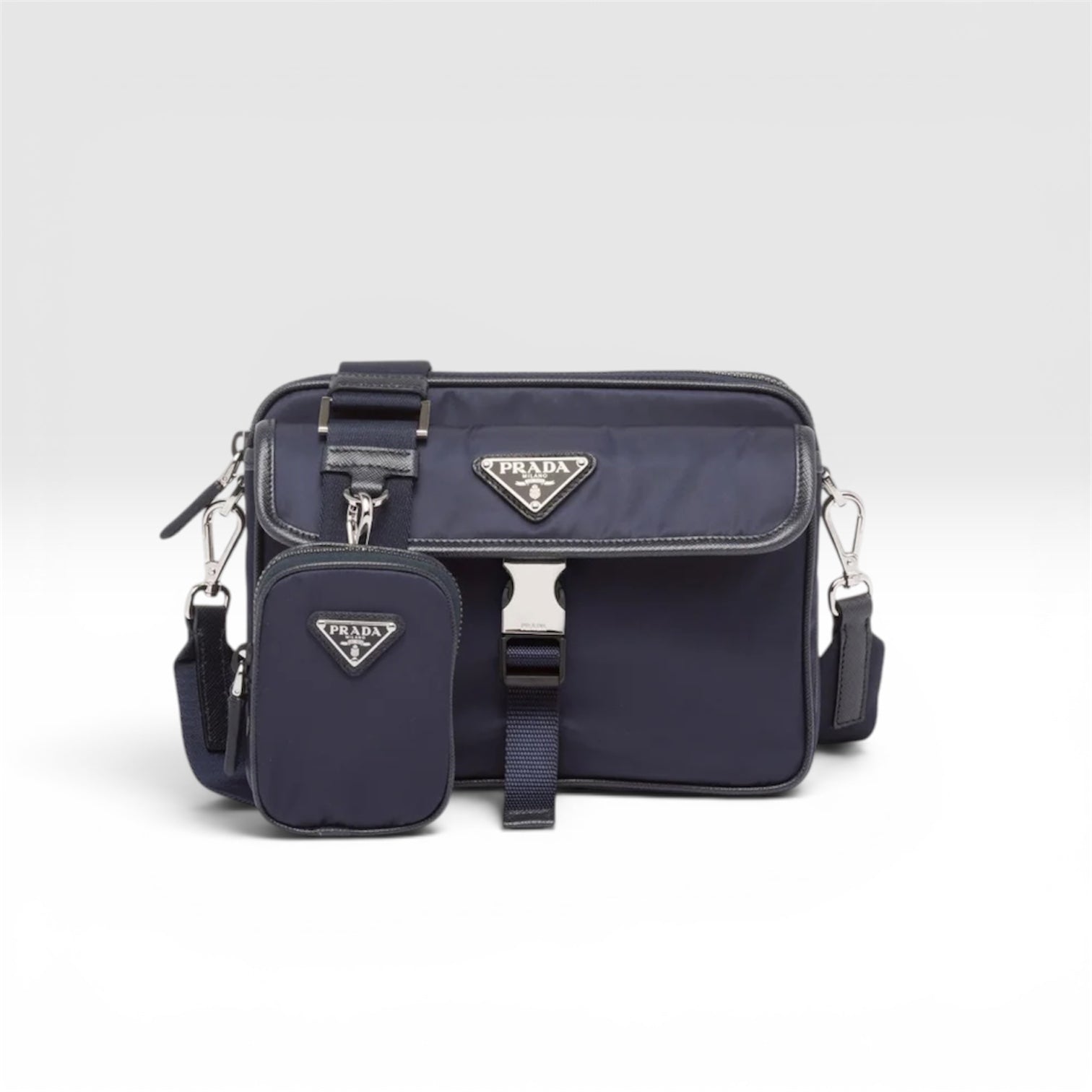 Sac a Bandoulière Prada Nylon Bleu